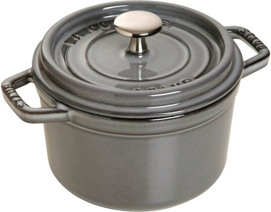 Staub La Cocotte rund gryte støpejern 0,8 L Grafittgrå Staub La Cocotte rund gryte støpejern 0,8 L Grafittgrå