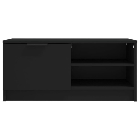 vidaXL TV-benk svart 80x35x36,5 cm konstruert tre