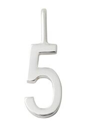 Design Letters Lucky Numbers 10 mm Silver No. 008 No. 005