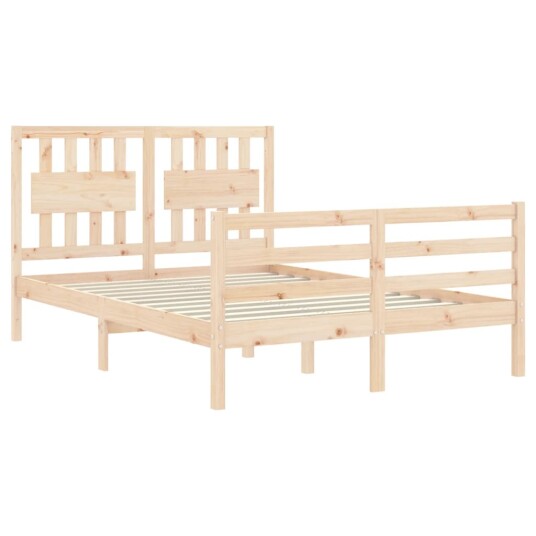 vidaXL Sengeramme med hodegavl 4FT6 double heltre 8720845994563