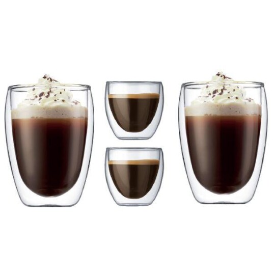 Bodum  Pavina glass 2 stk 8 cl & 2 stk 35 cl