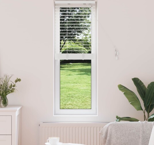 vidaXL Venetiansk persienne Hvit 50 x 130 cm 35 mm