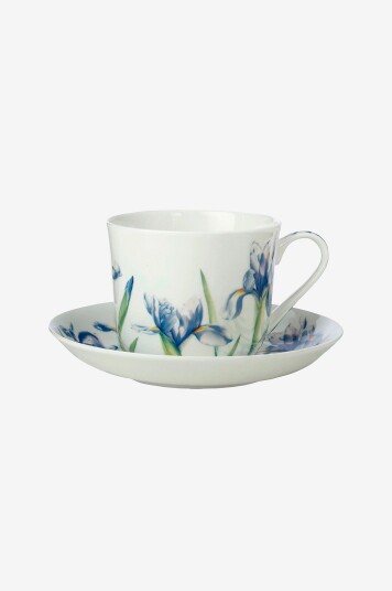 Maxwell & Williams Kopp med serveringsfat Floriade Flerfarget
