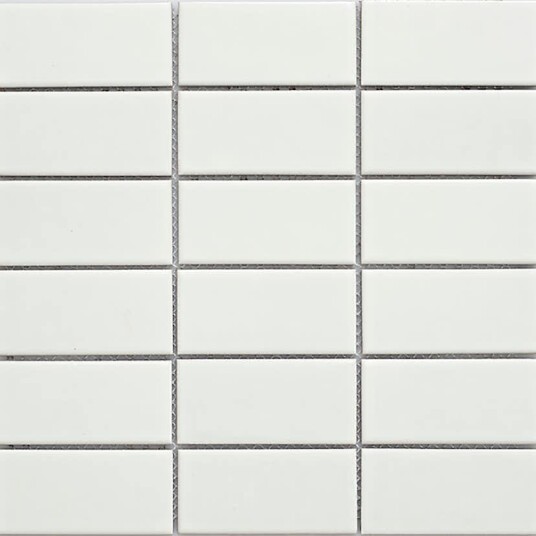 KlinkerMosaikk Arredo Titan Hvit Matt 5x10 cm