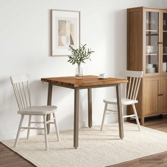 vidaXL 80 x 80 x 75 cm Solid akasietre Naturlig og Kaffe Torget