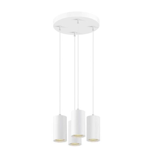 Asto tube rondell takpendel 4-lys - Hvit