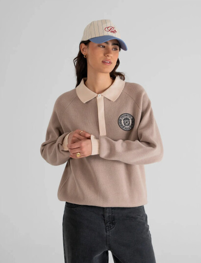 Prohibited Cup Knitted Jersey - Beige - L Prohibited Cup Knitted Jersey - Beige - L