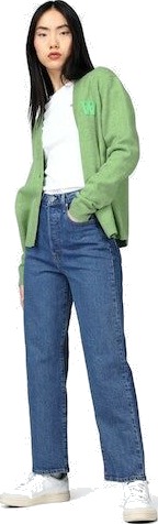Levis Jeans Ribcage Straight Ankle Blå Female M