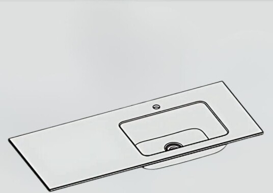 Sanipro Corian Møbel 140cm Høyre Sanipro Corian Møbel 140cm Høyre