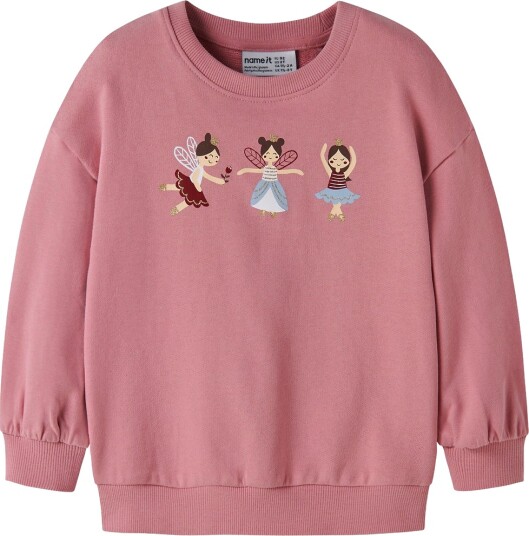 Name It Collegegenser NmfValona Lang Lilla/Fairies Name It 2 år (92) Collegegenser Rosa