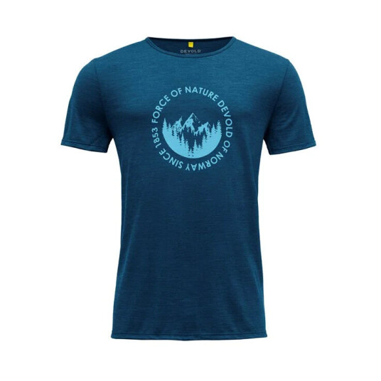 Devold Leira Tee Ms Skydiver Dark S