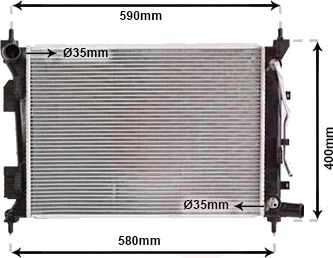 VAN WEZEL 82002276 Radiator motorkjøling