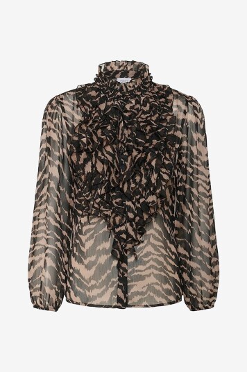 Saint Tropez - Bluse LiljaSZ Crinkle LS Shirt - Svart