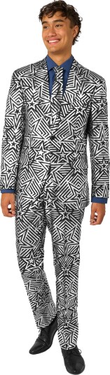 Oppo Merchandise Group OppoSuits Silver Geo Star Dress 46 OSUI-0174-EU46