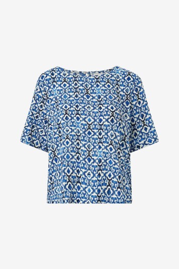 ICHI Bluse ihMarrakech Aop Blå