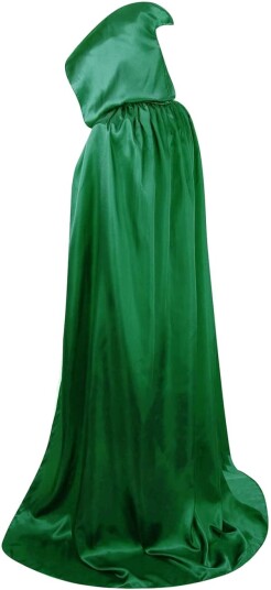 Halloween Lang Kappe med Hette til Voksen 109-170 cm