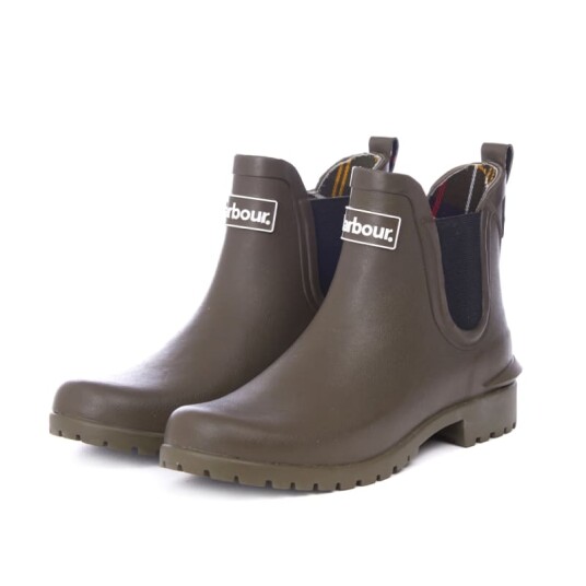 Barbour Women's Wilton Rubber Boot 36, Olive Barbour Women's Wilton Rubber Boot 36, Olive