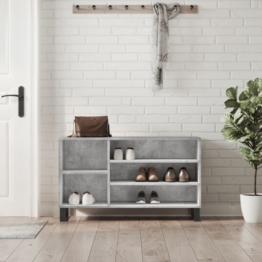  Skoskap betonggrå 102x36x60 cm konstruert tre 8721012114630