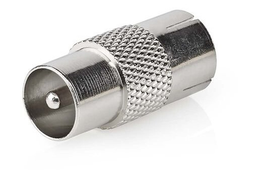 Nedis IEC Koaksial Antenneadapter Hann til Hun Metall 75 Ohm Nedis IEC Koaksial Antenneadapter Hann til Hun Metall 75 Ohm