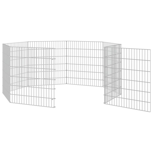 Vidaxl Kaninbur Med 8 Paneler 54X60 cm Galvanisert Jern Vidaxl Kaninbur Med 8 Paneler 54X60 cm Galvanisert Jern