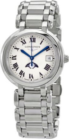 Longines Dameklokke L8.116.4.71.6 Primaluna Hvit/Stål Ø34 mm