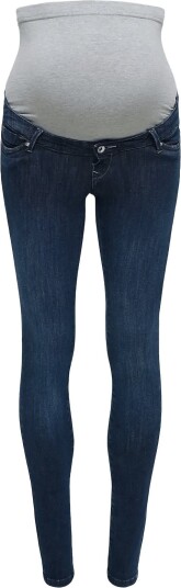 Only Maternity Olmpower Push Up Skinny Dnm Pimbox Noos   Navy   XL x 32