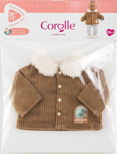 Corolle Little Explorer Velurjakke Dukketøy Passer 30 cm dukker fra 18 mnd+
