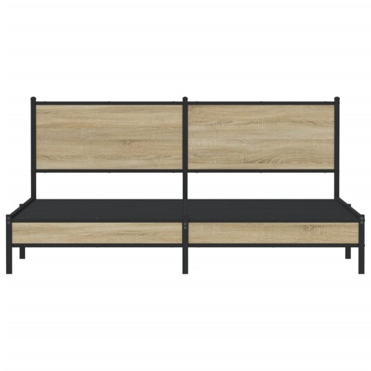 Sengeramme i metall uten madrass sonoma eik 160x200 cm 8721102954580