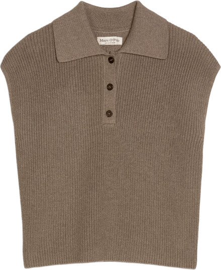 Marc O"Polo Knit Polos Sll. Polo Neckline Brown XS