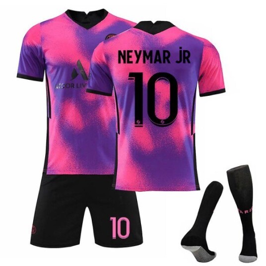 2021 Third Away lilla trøye nr. 10 Neymar .jr Barn Voksne Voksne Barn Nyeste fotballdrakter 24