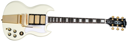 Epiphone 1963 Les Paul Sg Custom Classic White, Maestro Vibrola, M/case