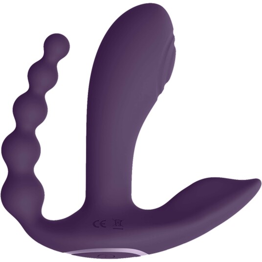 VIVE VIVE Kata Pulse Wave & Vibrating Double Penetration Vibrator Purp VIVE VIVE Kata Pulse Wave & Vibrating Double Penetration Vibrator Purp