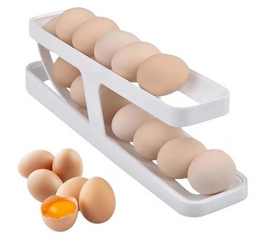 Perfect Egg Holder Eggbeholder for kjøleskap eggedispenser eggholder eggoppbevaring 12-14 dobbeltlag kjøkkenorganisator
