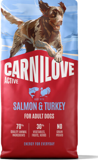 Carnilove Tørrfôr Adult Active Laks & Kalkun 2 X 12 kg