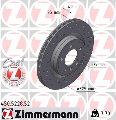 Bremseskive ZIMMERMANN 450.5228.52
