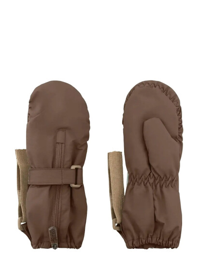 MINI A TURE Matcesar Fleece Lined Mittens - Brown - 0-6M MINI A TURE Matcesar Fleece Lined Mittens - Brown - 0-6M