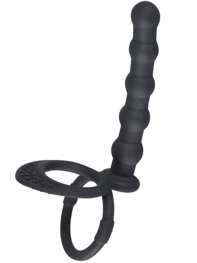 You2Toys - Black Velvets Black Velvets: Cock & Ball Ring with Anal Beads