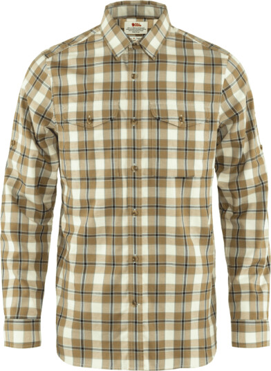 Fjellreven Men's Singi Flannel Shirt LS Beige M Man