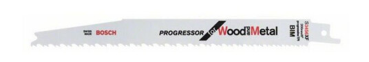 Bosch S 3456 XF Progressor Sagblad for Tre og Metall - 200 mm, 5 Deler