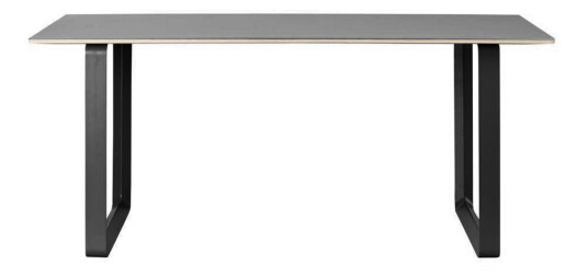 Muuto 70/70 spisebord 170 x 85 cm Black linoleum-Plywood-Black