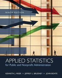 Applied Statistics For Public And Nonprofit Administration Av Kenneth (Texas A&m University) Meier, Jeffrey (Betty And Dan Cameron Family Distingu
