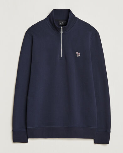 PS Paul Smith Organic Cotton Zebra Half Zip Navy