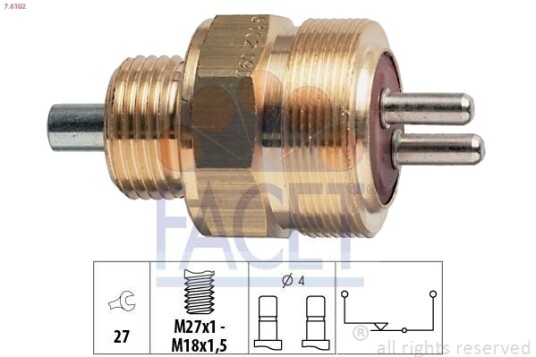 FACET 7.6102 Bryter, ryggelys FACET 7.6102 Bryter, ryggelys