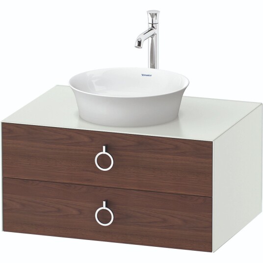 Duravit White Tulip Servantskap 2 skuf. 80x55x40,8 cm Valnøtt/Hvit Matt