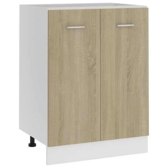 vidaXL Bunnskap sonoma eik 60x46x81,5 cm sponplate vidaXL Bunnskap sonoma eik 60x46x81,5 cm sponplate