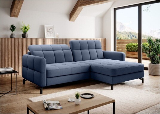 Seksjon Eltap Lorelle 225x160x105 cm Omega 86 Blå Høyre