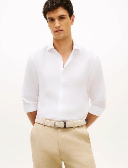 Tommy Hilfiger Dc Linen Shirt White M