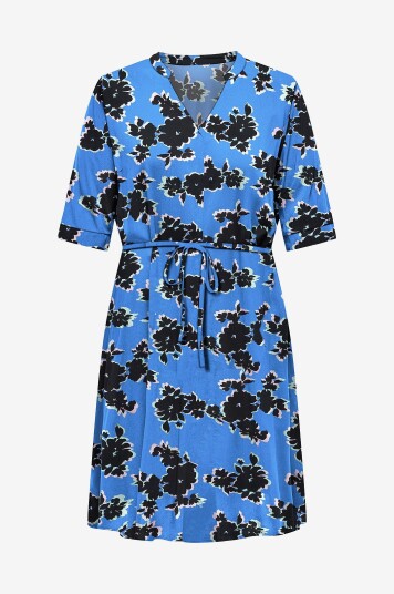 Only Carmakoma - Kjole carNova Life 3/4 V-neck Dress - Blå