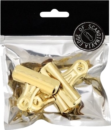 Edge Edge Of Scandinavia Bulldogklemmer 57Mm 3St Guld 6 Stk. Edge Edge Of Scandinavia Bulldogklemmer 57Mm 3St Guld 6 Stk.