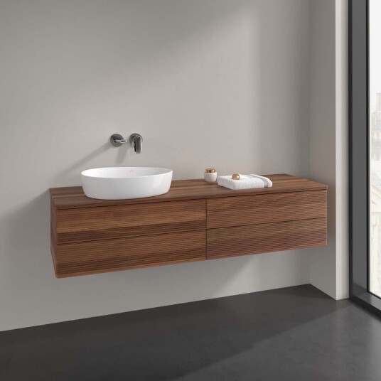 Villeroy & Boch  Antao Servantskap med 4 skuffer 160x50x36 cm u/lys Valnøtt